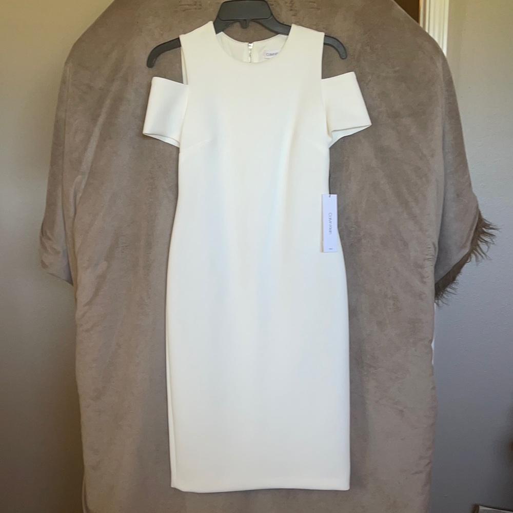 White, nwt, Calvin Klein dress, size 2